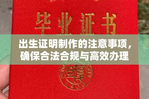 观音出生证明制作的注意事项，确保合法合规与高效办理