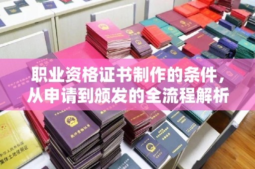 观音职业资格证书制作的条件，从申请到颁发的全流程解析