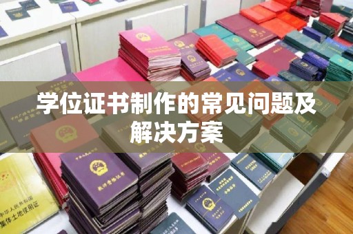 观音学位证书制作的常见问题及解决方案